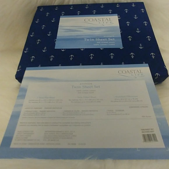 Coastal Life Twin Anchor Sheet Set - Picture 7 of 8